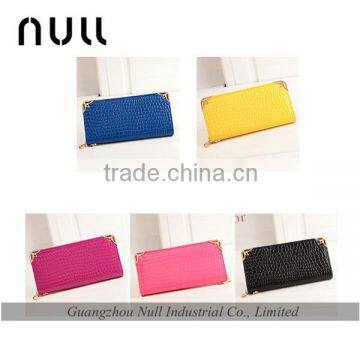 Good Brand Promotion Crocodile Embossed Leather Long Wallet Clutch Purse photo-6