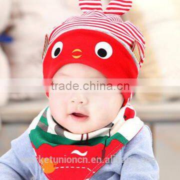 Knit cute fish turtleneck baby hat 100% cotton baby beanie hat