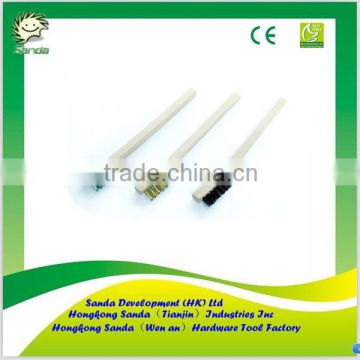 3pcs wooden handle wire brush set