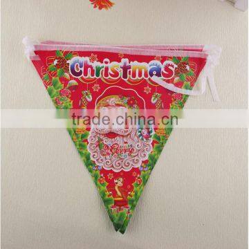 Home Mall Christmas Decoration Small Triangle Color Christmas Flag