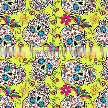 Hot Sale Dazzle Graphic Sugar Skull Design Hydrographic Film No.DGDAS0196 Feature Skull Water Transfer Printing Film photo-2