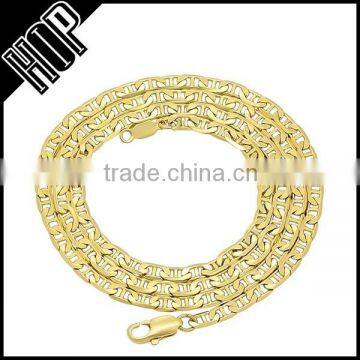 3.5mm Gold Plated Mariner Link Chain Necklace