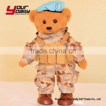 High Quality Stuffed Plush Teddy Bear Toys for Uniform Police Man Military Pilot Teddy photo-2