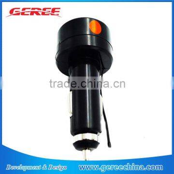 Red Digital Car Voltmeter 12V 24V Cigarette Lighter Voltmeter Thermometer photo-5