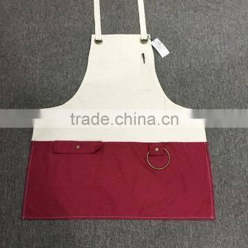 Custom Hign Quality Canvas Bartenders Uniform Apron With Towel Loop photo-2
