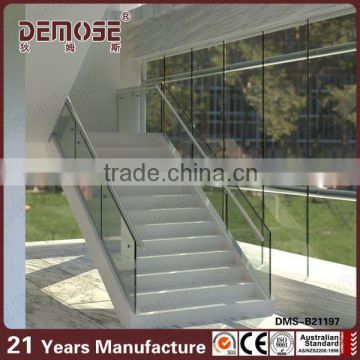 indoor stair tempered glass roman pillar design