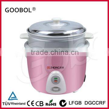 straight rice cooker with pink color