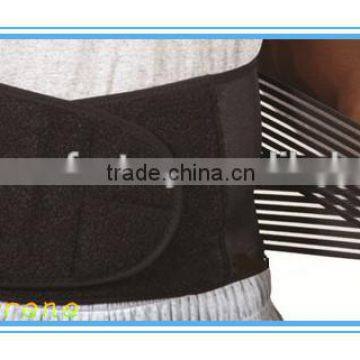 Magnetic and tourmaline neoprene waist trimmer heating lumbar brace back support belt