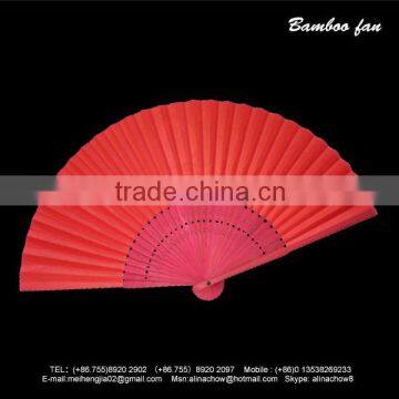 Red bamboo fan