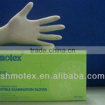 Powder free Motex Long Nitrile Examination Gloves