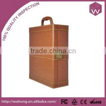 Briefcase shaped wine box wooden presentation locked wine box