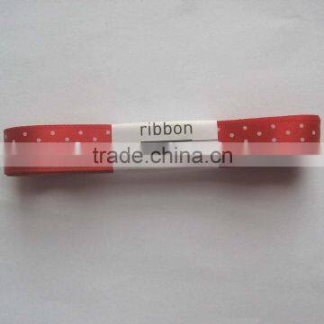 printed satin ribbon red