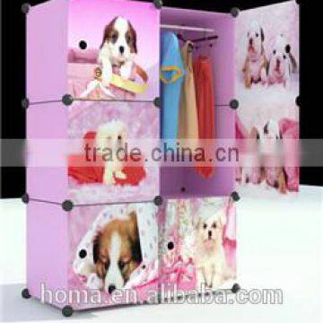 Baby plastic portable clothes wardrobe closet