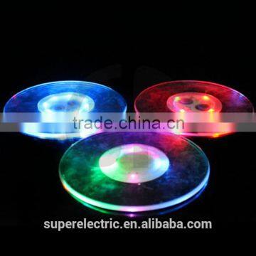 Hot Sale Custom Light up Glowing LED Coasters With Colorful Flashing Lamps