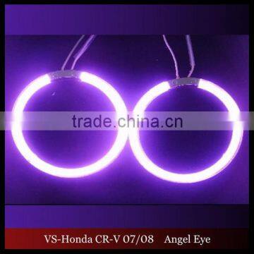 wholesale 12v purple color led headlight xenon lamp CCFL angel eye for Honda CRV 2007-2008 cars halo rings kit