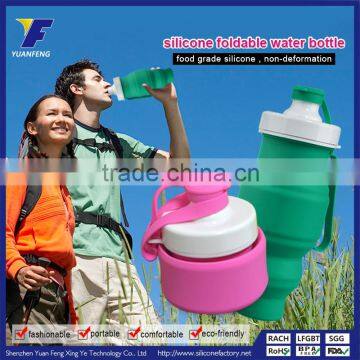 530ML Silicone Water Bottle Portable Travel Sports Drink Bottle