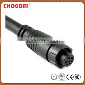 3+4pin molding 180 degree ip67 solder connector