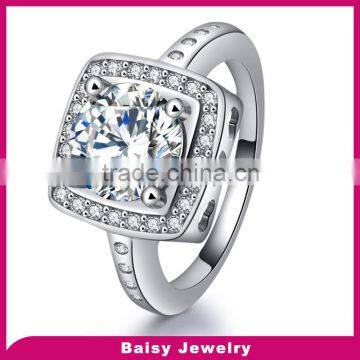 Unique Custom fashionable Jewelry diamond pure silver ring