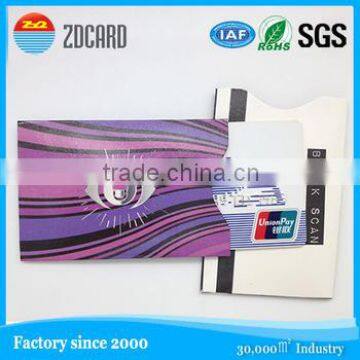 Aluminum Foil Paper Card Holder with Anti Theft Function