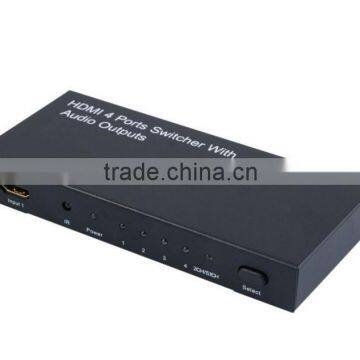 4x1 HDMI Switcher With Toslink & Digital Coaxial Audio Output