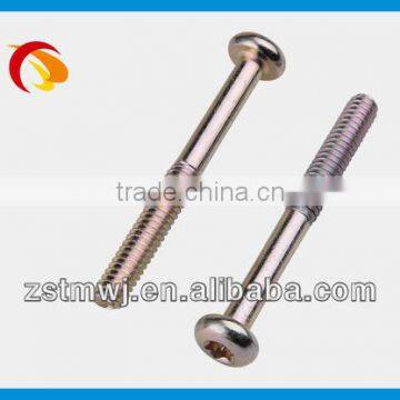 plating white zinc round hex slot machine screw