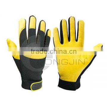 Men's Deerskin Leather Mechanics Gloves