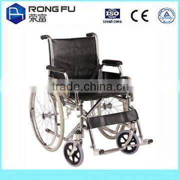 leather seat steel wheelchair with seat belt