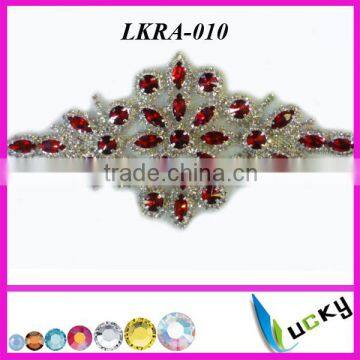 Hot Selling New Design LKRA-010 crystal Rhinestone applique for wedding dress