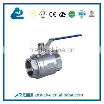 Sanitary female two piece thread ball valve