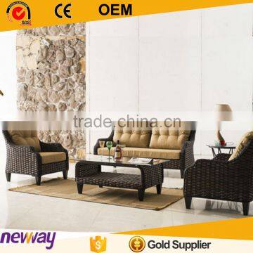 Hot sale waterproof cushion cheap outdoor wicker furniture rattan sofa with arm                        
                                                Quality Choice