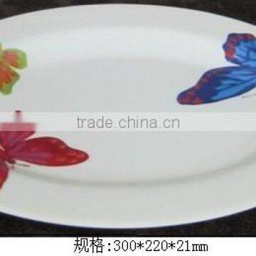 Melamine nice design plastic hotel serving plates