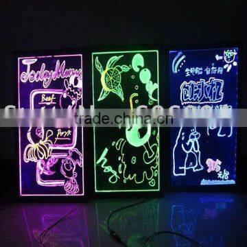 Glowing led advertising hand writing board