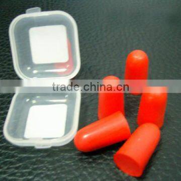 travel pu swimming air disposable portable ear plug with plastic case