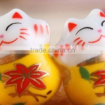 14mm bead Maneki neko shape