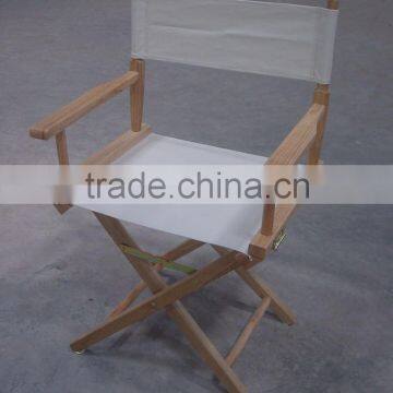 L002 Wholesales White canvas Wooden folding director Chair