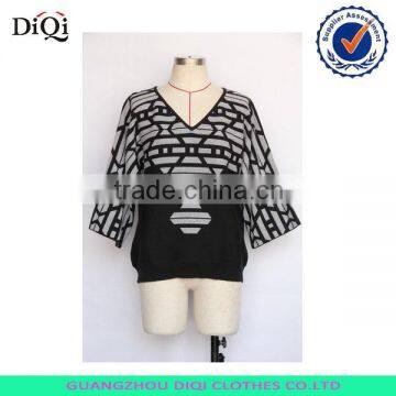 Short sleeves knittd formal women sweater