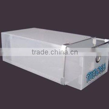 plastic shoe box with drawer design