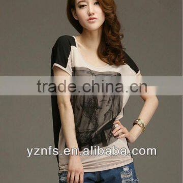 2013 new desgin fashion casual women tshirt