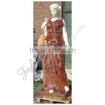 Red Marble Statue Figure, Marble Garden Statuary