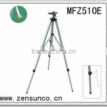 Telescoping tripod with brass impulse sprinkler