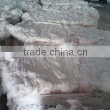 Raw White cotton shoddy fiber/ Cotton recycle comber