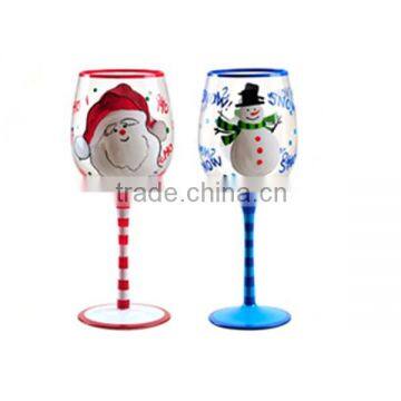 handmade 450ml wine glass .goblet glass for Christmas Day gift