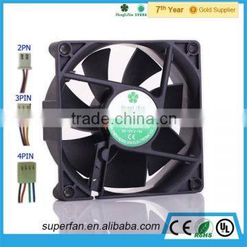 Mini plastic fan blade 80*80*25mm with sleeve bearing