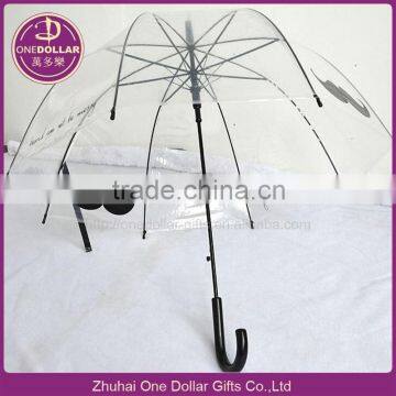 Transparet umbrella with mustache Design