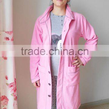 Kevince polar fleece & interlock pyjamas 3pcs set knitting womens pajama pink grey 1000pcs up OEM factory directly