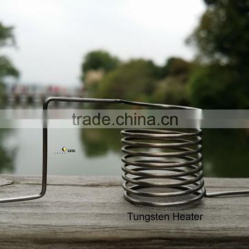 Tungsten heating element with long service life