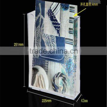 Professional custom clear acrylic wall mounted brochure holder