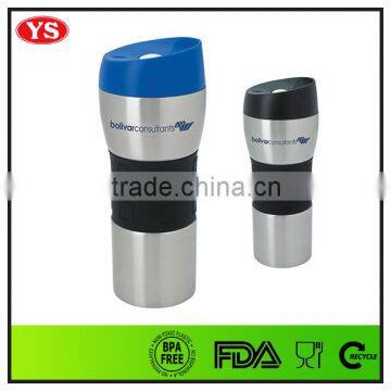 16 oz stainless tumbler with grip