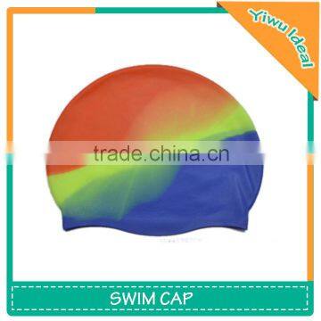 Novelty Round Bright Color Silicone Swimming Cap