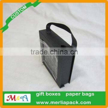 Fashion Jewelry Paper Boxes Earring Ring Pendant Clear Window Boxes Custom In China